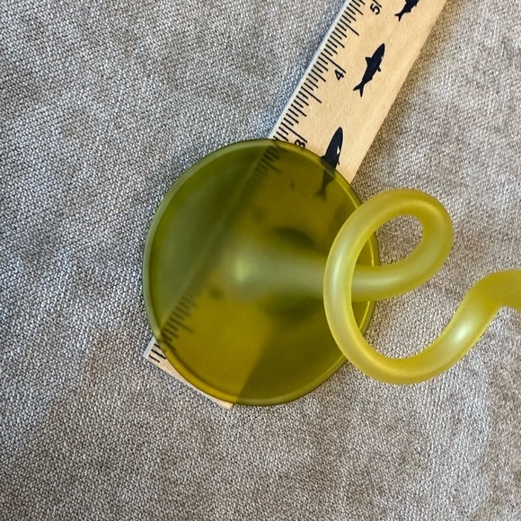 Satin Glass Oil Lamp Coiled Stem Blue Yellow Vintage New In Box Funnel Tip Cord - Picture 4 of 9